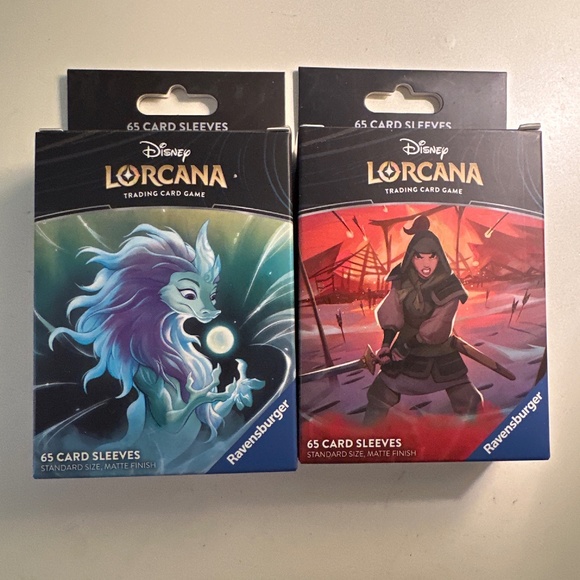 Disney-Ravenberger Other - Lorcana NWT set-card sleeves-Rise of the Floodborn.card sleeves-2pks